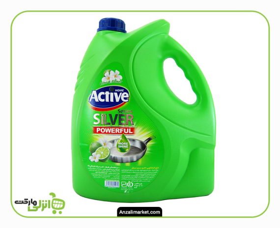 مایع ظرفشویی سیلور سبز اکتیو - 4 کیلویی